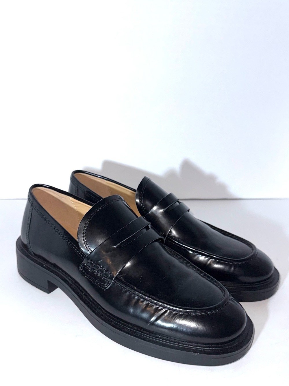 Tony Bianco Cherish Black Hi Shine Loafers